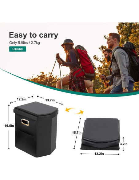Inodoro Portátil Ann Katy XL Plegable para Camping