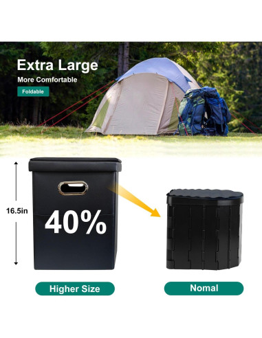 Inodoro Portátil Ann Katy XL Plegable para Camping