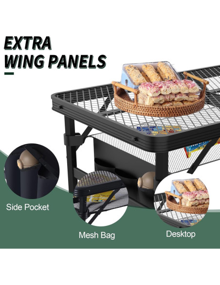 Mesa Plegable WildFinder 2x1.3 FT Ajustable Impermeable