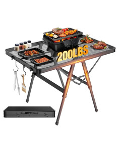 Mesa de Parrilla Plegable Raynesys 3ft Ajustable para Exterior