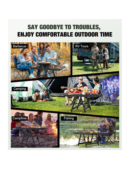 Mesa de Parrilla Plegable Raynesys 3ft Ajustable para Exterior