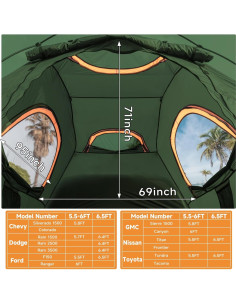 Tienda para Cama de Camioneta Umbrauto PKT40X 2 Personas 2