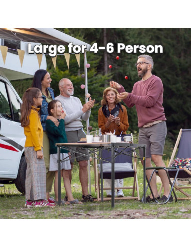 Mesa de Camping Plegable Join Nature para 6 Personas