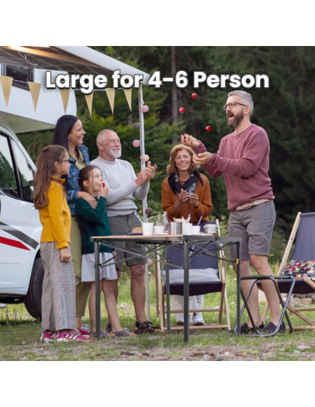 Mesa de Camping Plegable Join Nature para 6 Personas