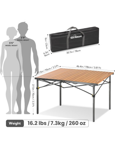Mesa de Camping Plegable Join Nature para 6 Personas