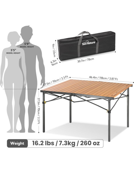 Mesa de Camping Plegable Join Nature para 6 Personas