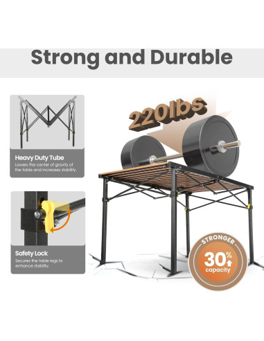 Mesa de Camping Plegable Join Nature para 6 Personas