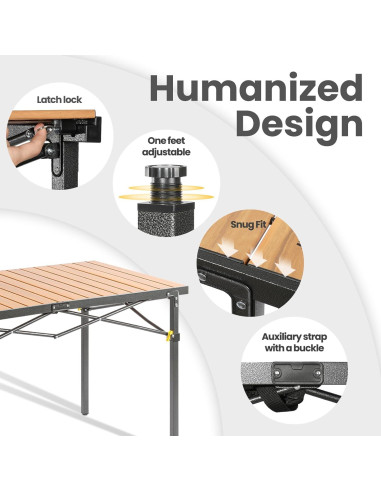 Mesa de Camping Plegable Join Nature para 6 Personas