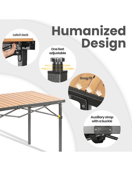 Mesa de Camping Plegable Join Nature para 6 Personas
