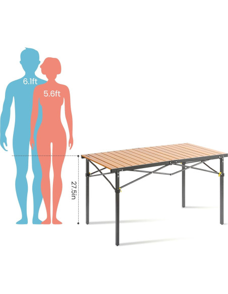Mesa de Camping Plegable Join Nature para 6 Personas