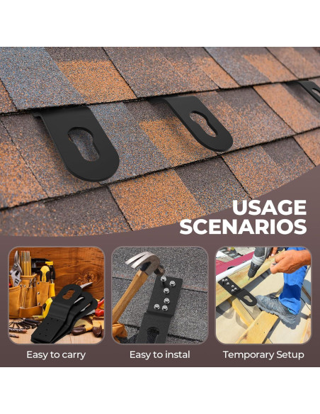 Clip de Anclaje de Techo NOORSUMD - 3 Piezas Aluminio