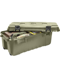 Baúl de Almacenamiento Plano con Ruedas 102L Verde Oliva 2