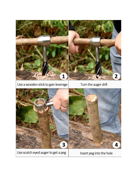 Llave de Taladro Manual BOUNHOHE para Camping y Bushcraft