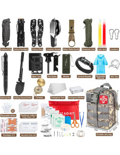 Kit de Supervivencia Taimasi 238 Piezas con Primeros Auxilios 2