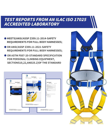 Arnés de Seguridad Universal D-Ring 5 Puntos Poliester