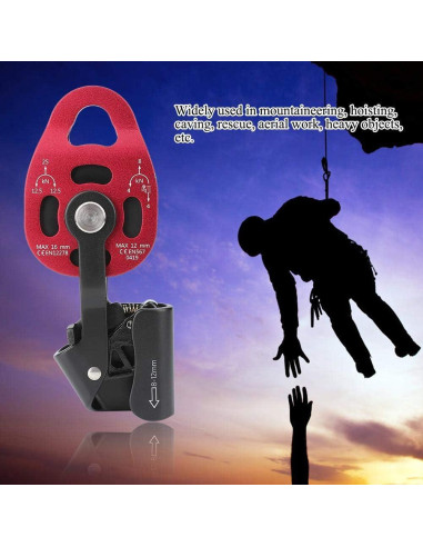 Polea de Escalada Alomejor 25KN Aluminio 7075 Resistente