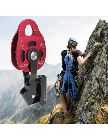Polea de Escalada Alomejor 25KN Aluminio 7075 Resistente