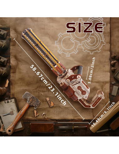 Rompecabezas 3D Gatling Eléctrico OWNONE 1 para Adultos