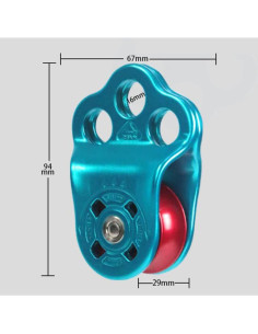 Polea de Escalada JOTOUCH 30KN Aluminio 14mm Compacta 2