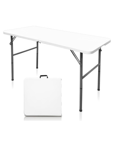Mesa Plegable Gocamptoo 121,9x60,9 cm Blanca para Comedor