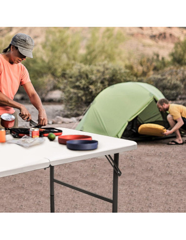 Mesa Plegable Gocamptoo 121,9x60,9 cm Blanca para Comedor