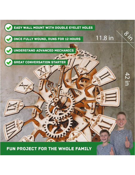 Reloj de Péndulo de Madera Wood Trick - Rompecabezas 3D