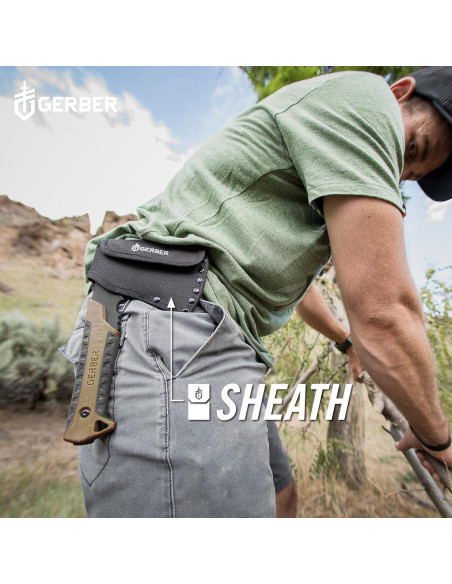 Hacha de Mochila Gerber Gear 8.89 cm con Funda Nylon