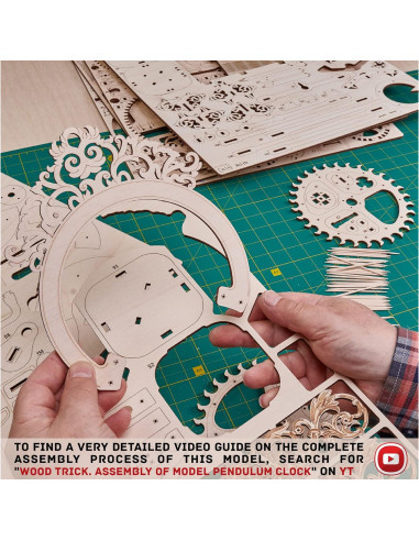 Reloj de Péndulo de Madera Wood Trick - Rompecabezas 3D