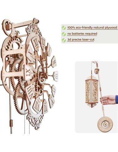 Reloj de Péndulo de Madera Wood Trick - Rompecabezas 3D