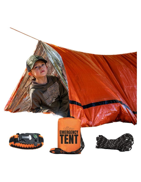 Tienda de Emergencia CloudTen para 2 Personas - Naranja