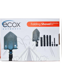 Pala Plegable Ecox Multiherramienta Camping 22,86x17,78cm 2