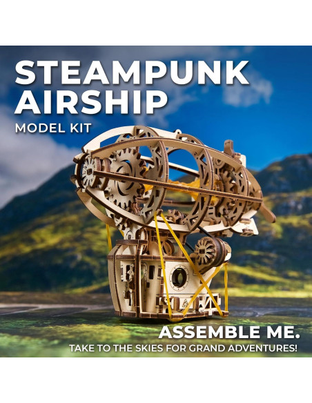 Rompecabezas 3D UGEARS Aeronave Steampunk 170 Piezas Rompecabezas 3D UGEARS Aeronave Steampunk 170 Piezas