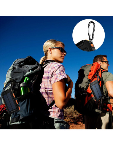 Cargador Solar Power Bank 20000mAh Impermeable Naranja