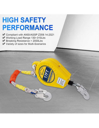 Detector de Caídas Encreese 5,18m Doble Bloqueo Acero