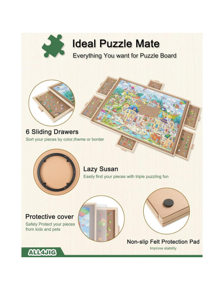 Mesa de Rompecabezas ALL4JIG 1500 Piezas con 6 Cajones