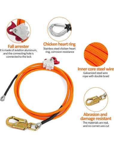 Equipo de Escalada de Árboles Clakioom Naranja Ajustable