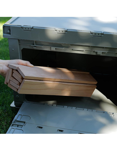 Caja de Almacenamiento Plegable SHIMOYAMA 75L Verde Celadón