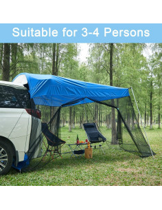 Toldo Portátil G4Free para SUV con Mosquitera Azul 2