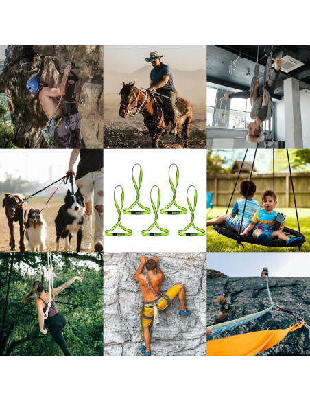 Cinta de Escalada AINIKEY 18mm 23KN Nylon Verde 60cm