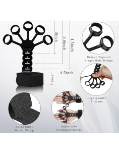 Kit de Entrenadores de Fuerza de Mano ZKFKJXOXO - 5 Piezas 2