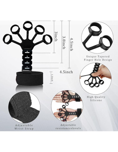 Kit de Entrenadores de Fuerza de Mano ZKFKJXOXO - 5 Piezas