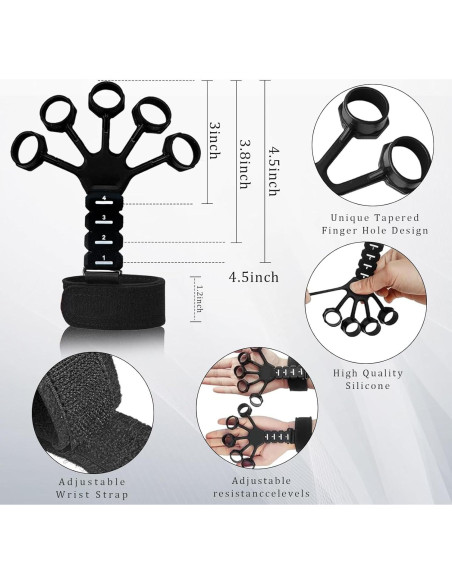 Kit de Entrenadores de Fuerza de Mano ZKFKJXOXO - 5 Piezas