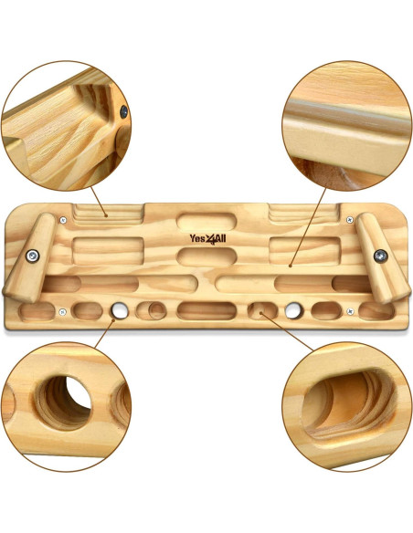 Yes4All Tabla de Escalada de Madera - Fortalece Dedos y Agarre