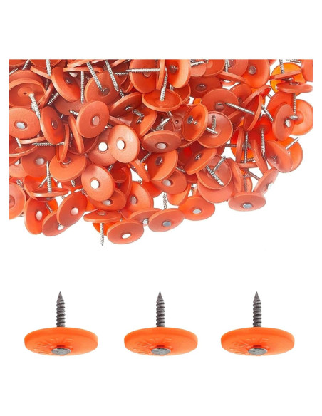 Clavos de Techo Plástico Redondo 25mm Galvanizados 2000 Pzas