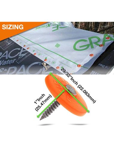 Clavos de Techo Plástico Redondo 25mm Galvanizados 2000 Pzas