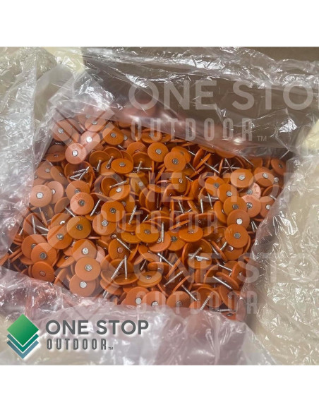 Clavos de Techo Plástico Redondo 25mm Galvanizados 2000 Pzas