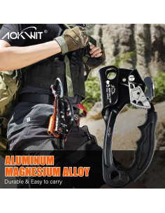 Ascensor de Mano AOKWIT Aluminio Ergonómico 19 cm para Escalada 2