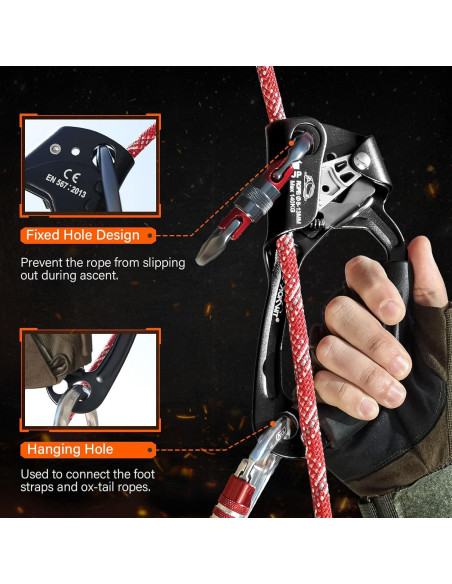 Ascensor de Mano AOKWIT Aluminio Ergonómico 19 cm para Escalada