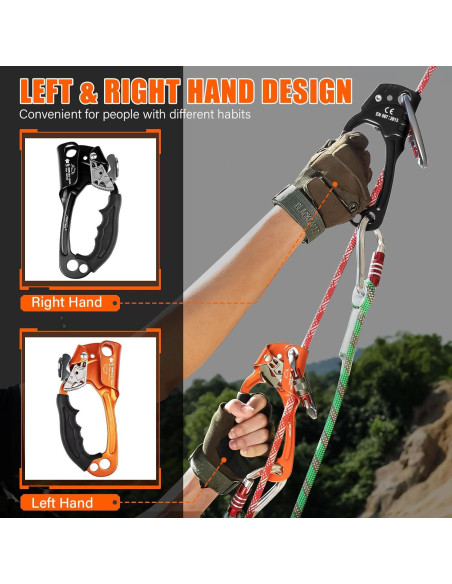 Ascensor de Mano AOKWIT Aluminio Ergonómico 19 cm para Escalada