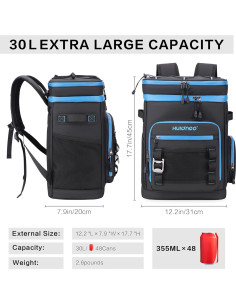 Mochila Térmica Impermeable Hulongo Cooler Pro 32L 2